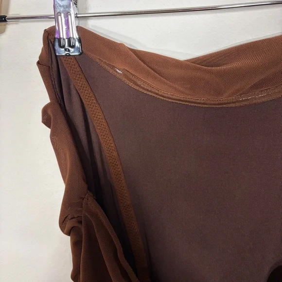 Elegant Chocolate Brown Strapless Corset Dress - Picture 8 of 10